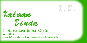 kalman dinda business card