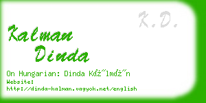 kalman dinda business card